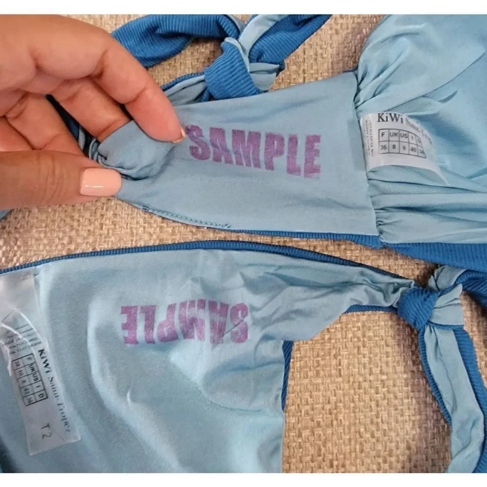 Kiwi Saint-Tropez Blue Bandeau Bikinis 8